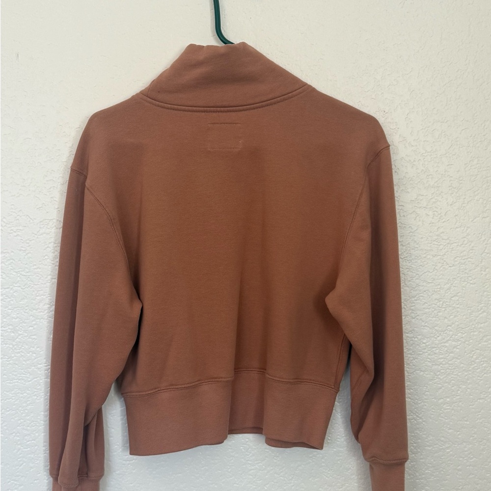 Abercrombie & Fitch Women's Terracotta Turtleneck Sweatshirt - Picture 3 of 4